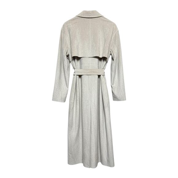 Free People Blank NYC Ice Chai Vegan Suede Trench Coat Size Medium $140 - Picture 5 of 10